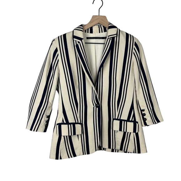 Bolongaro Trevor Jackets & Blazers - Bolongaro Trevor Linen Blend Striped Blazer Jacket